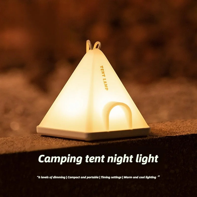 Tent Night Light Bedroom Charging Ambient Lamp Simple Bedside Lamp Portable Atmosphere Night Light For Outdoor Camping
