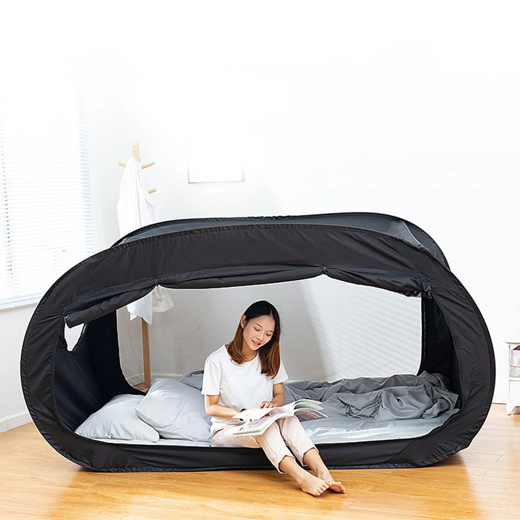 Foldable Camping Tent Fully Enclosed Privacy Bed Canopy with Mosquito Net Portable Sunshade Tent Outdoor & Indoor Use