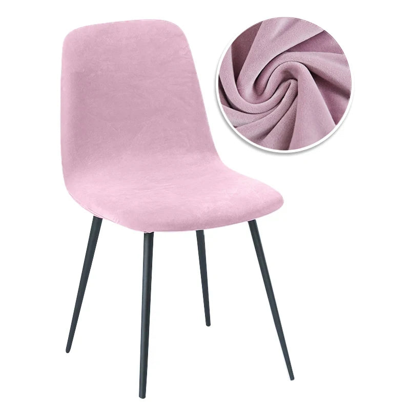 Velvet And Jacquard Short Back Chair Cover Bar Seat Covers Dining Covers Chair Stretch Dust Cover For Home Hotel Bar Wedding