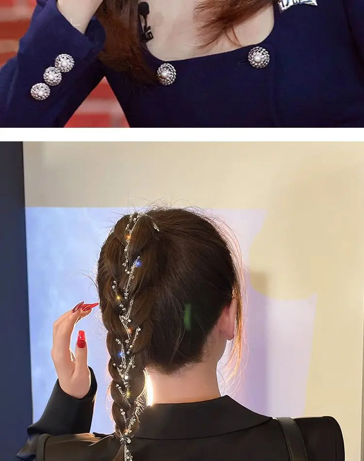 Fashion Accessories Hair Chain Braided Hairpiece Ponytail Star Hair Ornament Hair Clip Hairpin for Women