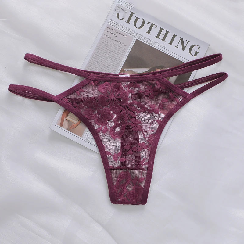 Women's Sexy And Fun Hollow Lace Underwear Easy to Wash And Dry, Traceless Antibacterial Underwear C830