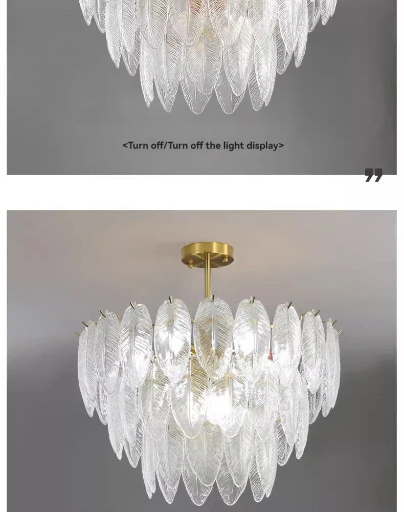 Modern Luxury crystal Chandeliers Gold French Glass chandelier Idoor Home Decor Pendant Lamp for Living Room Dining