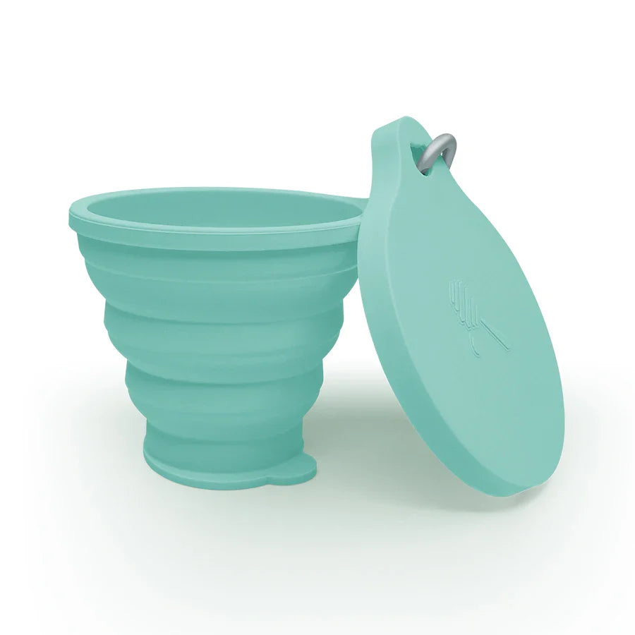 ME. FAM New 180ml Eco-friendly Silicone Bear Folding Cups With Cover Lids Travel Outdoor Camping Collapsible Drinking Water Copa