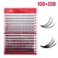 FADVAN Lashes 14 Row 30D+40D Cluster Lashes Upper Lower 0.07 D Mix10-16  Segmented Extens ion DIY
