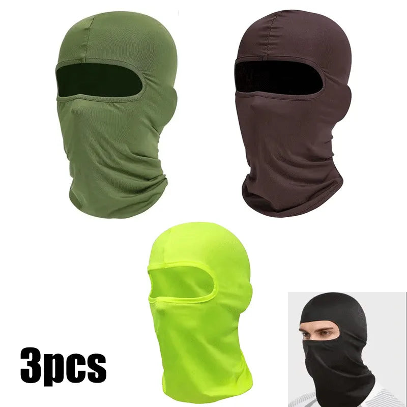1/3pcs Ski Mask for Men Full Face Mask Balaclava Black Ski Masks Covering Neck Gaiter