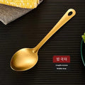 9pcs Stainless Steel Dinnerware Set Creative Korean Cutlery Golden Spoon Korean-style Chafing Dish Buffet Cutlery Set Spoon Set