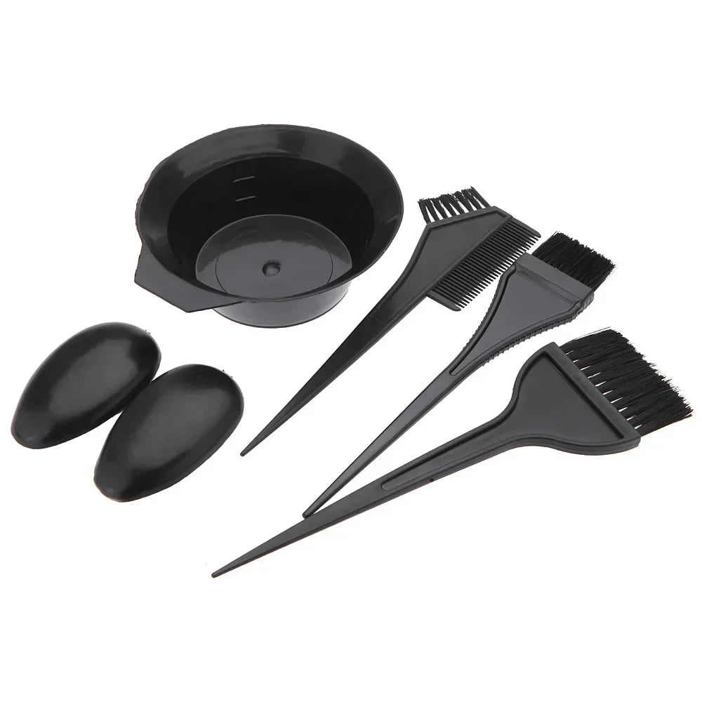 5/22Pcs Set Home Salon Hair Dyeing Brush Hair Dyeing Cream Bowl Coloring Brush Comb Earcap Clips Dyeing Cape Kits Hair Tint Tool