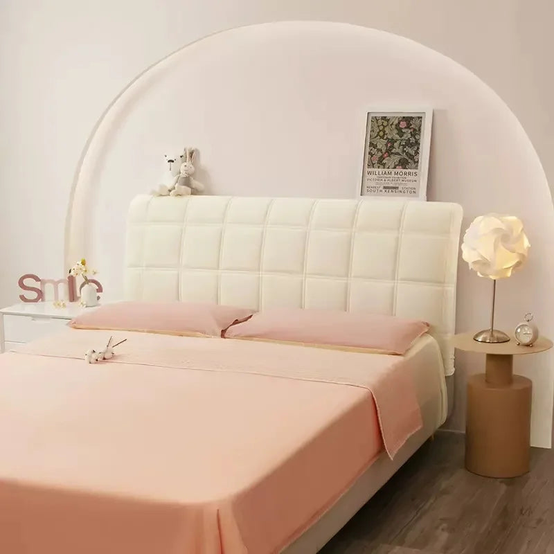 Luxury Plaid Bed headboard Cover Bedroom Soft Warm Winter Thicken All inclusive Bedhead Dust Protector Universal Bed Back Covers