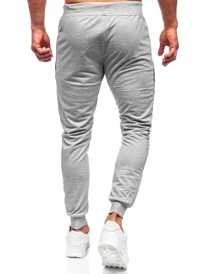 Men's Sweatpants Joggers Trousers Elastic Waist Sports Outdoor Daily Wear Casual Fashion Hip Hop Streetwear Gray Black Pants