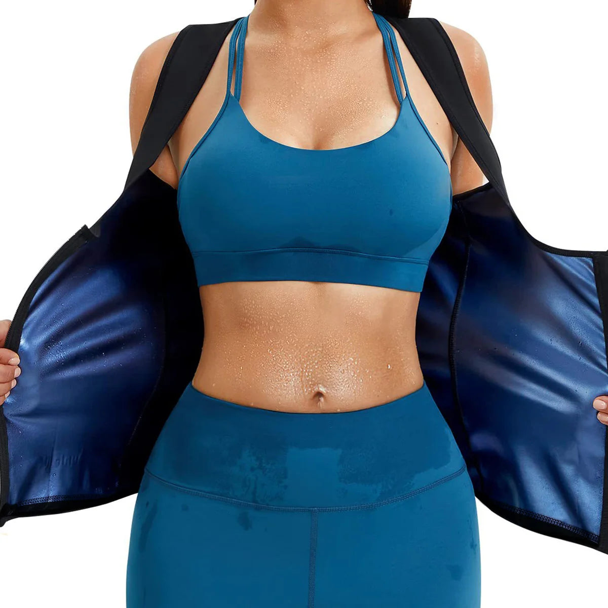 1PCS Women’s Sweat Vest for Weight Loss – Heat-Trapping Sauna Tank Top, Slimming Workout Shirt with Compression for Faster Sweat