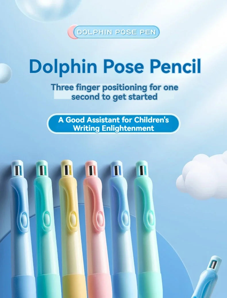 Cute Dolphin 2mm Mechanical Pencils Set Carpenter Drafting HB Pencil 2.0 mm for Drawing Writing Sketching Kawaii School Supplies
