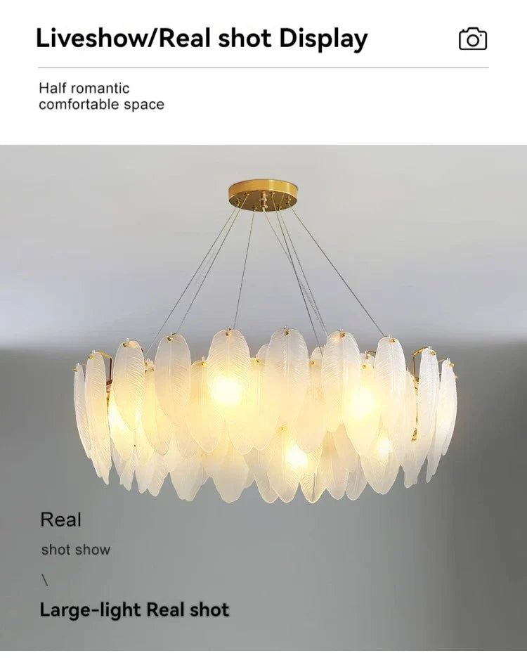 Modern Luxury crystal Chandeliers Gold French Glass chandelier Idoor Home Decor Pendant Lamp for Living Room Dining