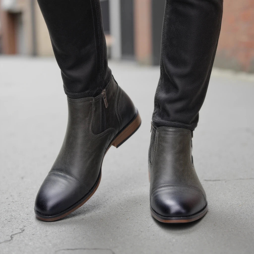 Boots Men Comfortable Fashion 2025 Brand Boots Leather