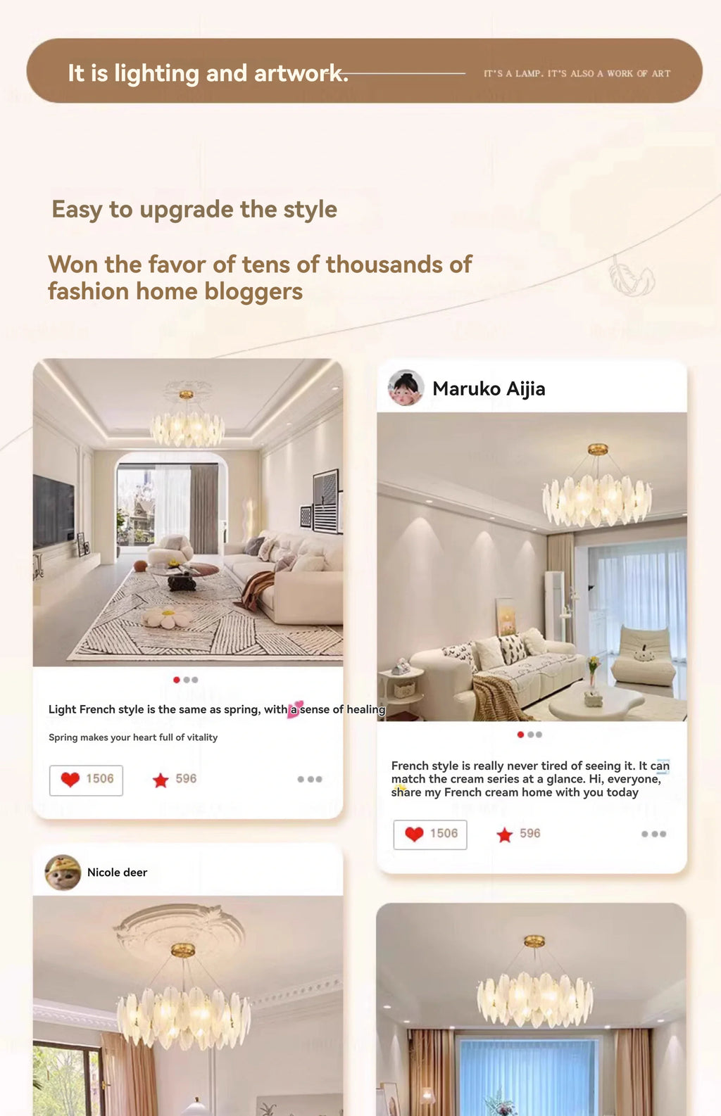 Modern Luxury crystal Chandeliers Gold French Glass chandelier Idoor Home Decor Pendant Lamp for Living Room Dining