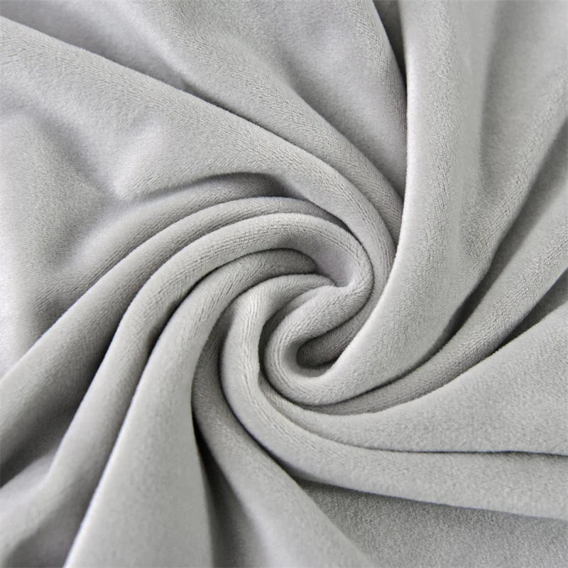 Soft Velvet Chair Cover Duckbill Curved Dining Chair Slipcover Low Back Thick Stretch Seat Covers for Living Room Kitchen Hotel