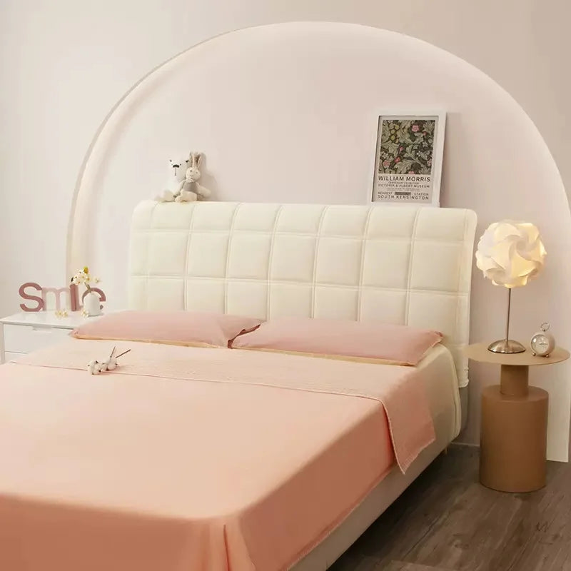 Luxury Plaid Bed headboard Cover Bedroom Soft Warm Winter Thicken All inclusive Bedhead Dust Protector Universal Bed Back Covers