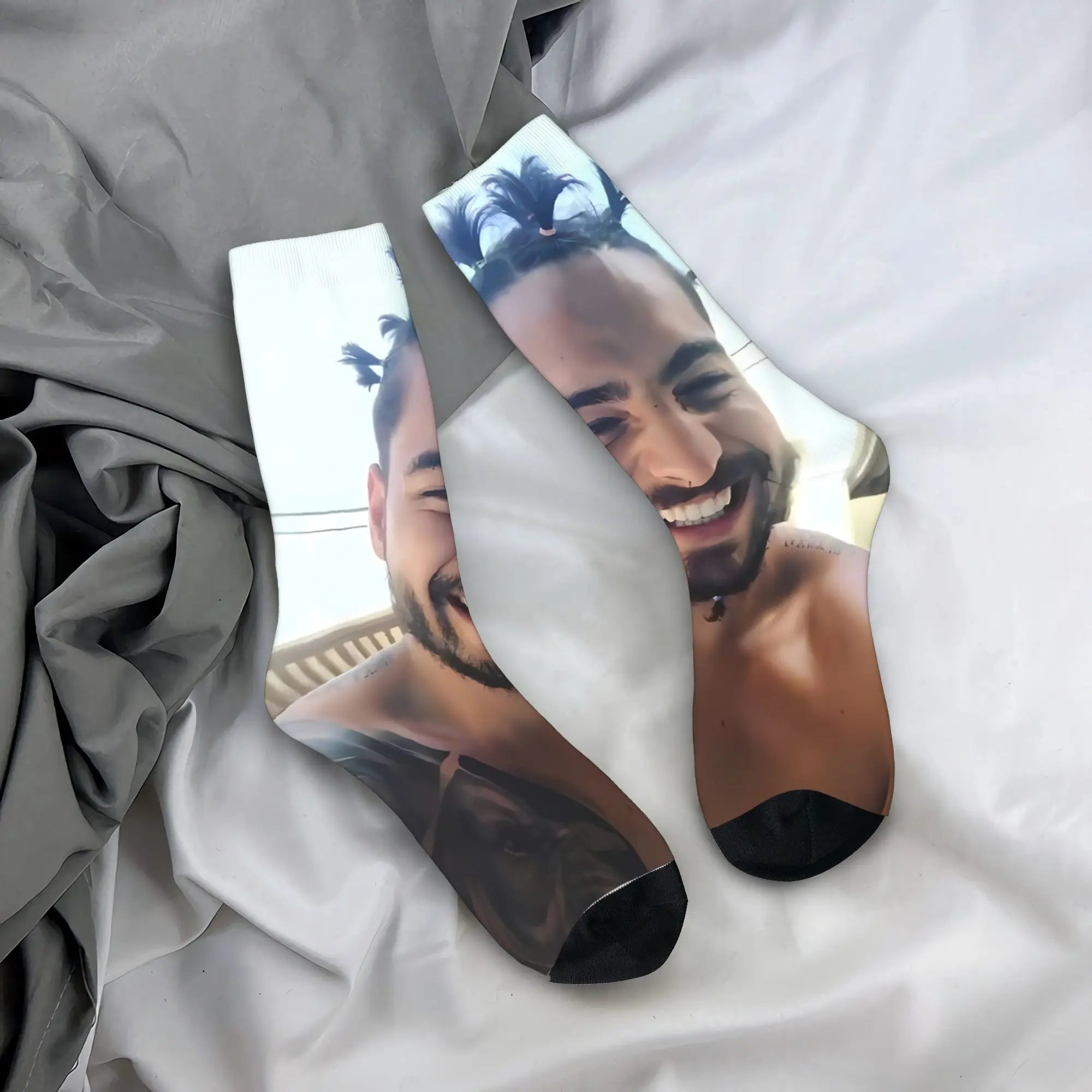 Maluma Rapper Socks  Anti Slip Stockings Women Men Comfortable Outdoor Socks Winter Fashion Graphic Socks