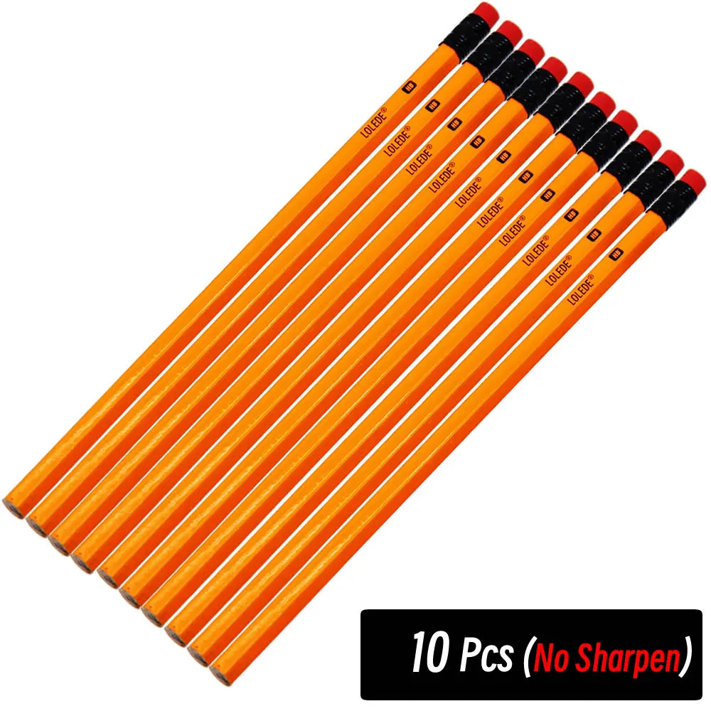 1/5/10Pcs HB Yellow Holder Sketch Pencil Wooden Lead Pencils Childrens Writing Pencils Office Painting Drawing School Stationery
