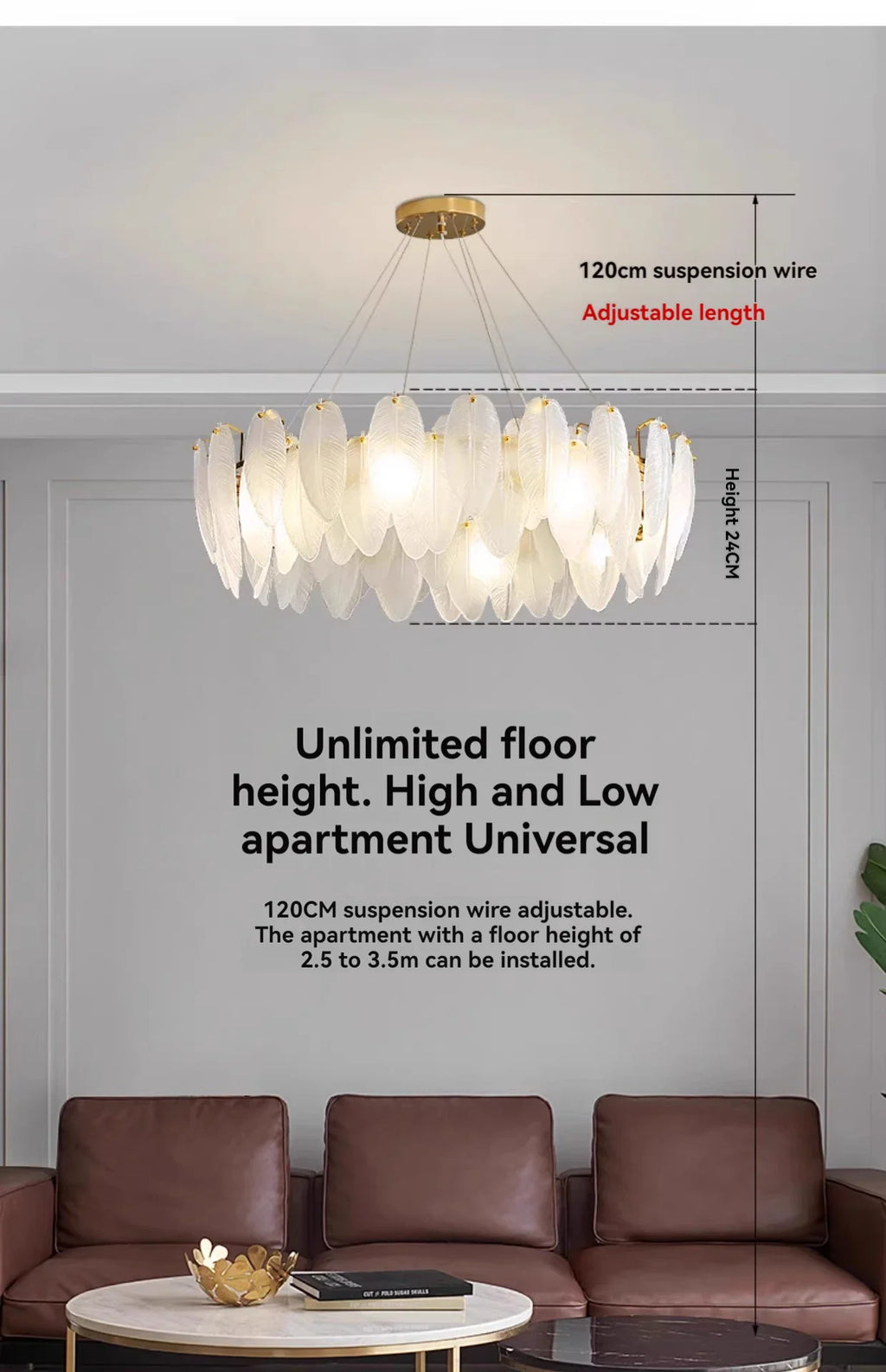 Modern Luxury crystal Chandeliers Gold French Glass chandelier Idoor Home Decor Pendant Lamp for Living Room Dining