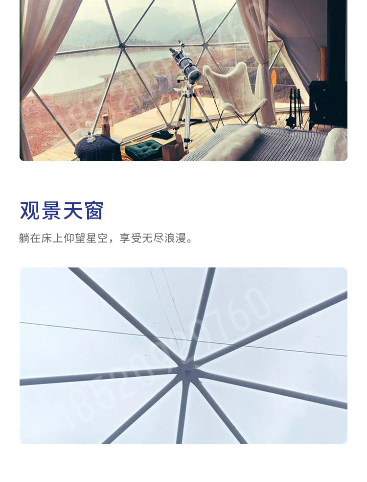 Hotel Tent Room Ball Tent Star Room Accommodation Camp Homestay Translucent 2-6 people