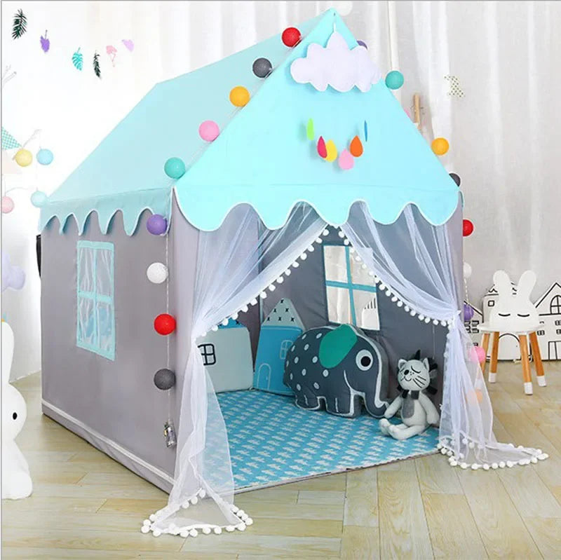 Portable Children's Tent Folding Kids Tents Tipi Baby Play House Large Girls Pink Princess Castle Child Room Decor Play Tent Toy