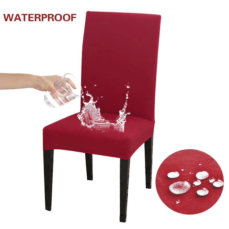Waterproof Elastic Chair Cover for Dining Room Kitchen Wedding Hotel Banquet Restaurant Anti-dirty Seat Cover Housse De Chaise