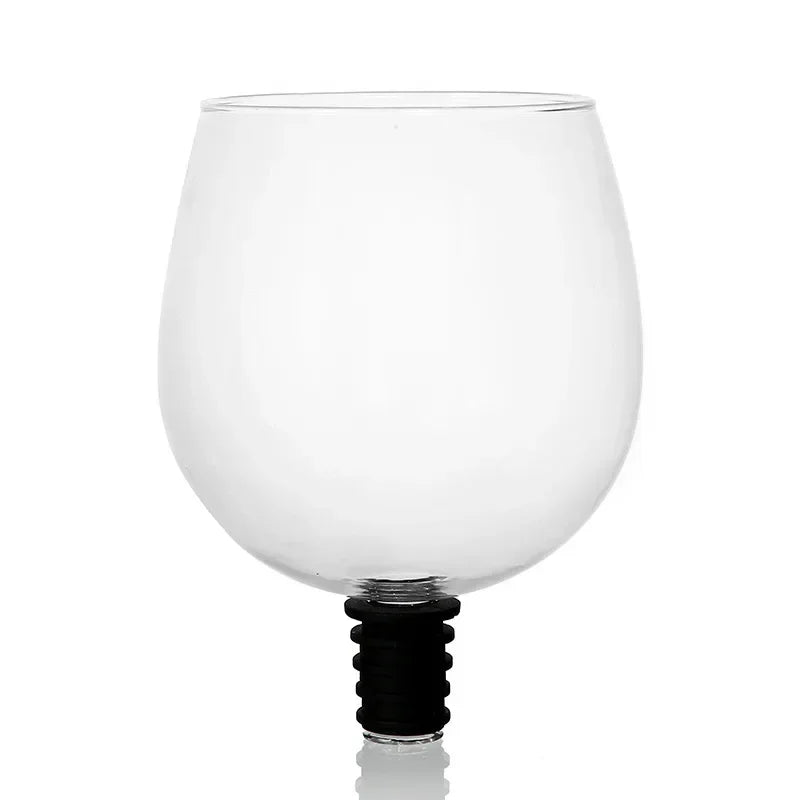 UPORS Wine Pourer In Bottle Direct To Drinking Creative Glass Cup Transparent Shot Glass Wine Decanter with Cork Bar Tools