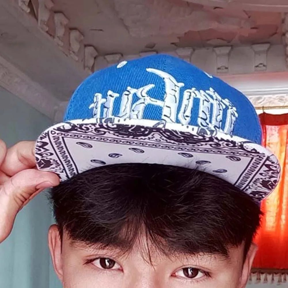 Adjustable Letter Embroidery Flat Brim Hat Korean Style Hip - hop Dance Snapback Hats Cotton Sunscreen Street Style Baseball Cap - The Melt Theory Lab by Kandylandlaiid LLC