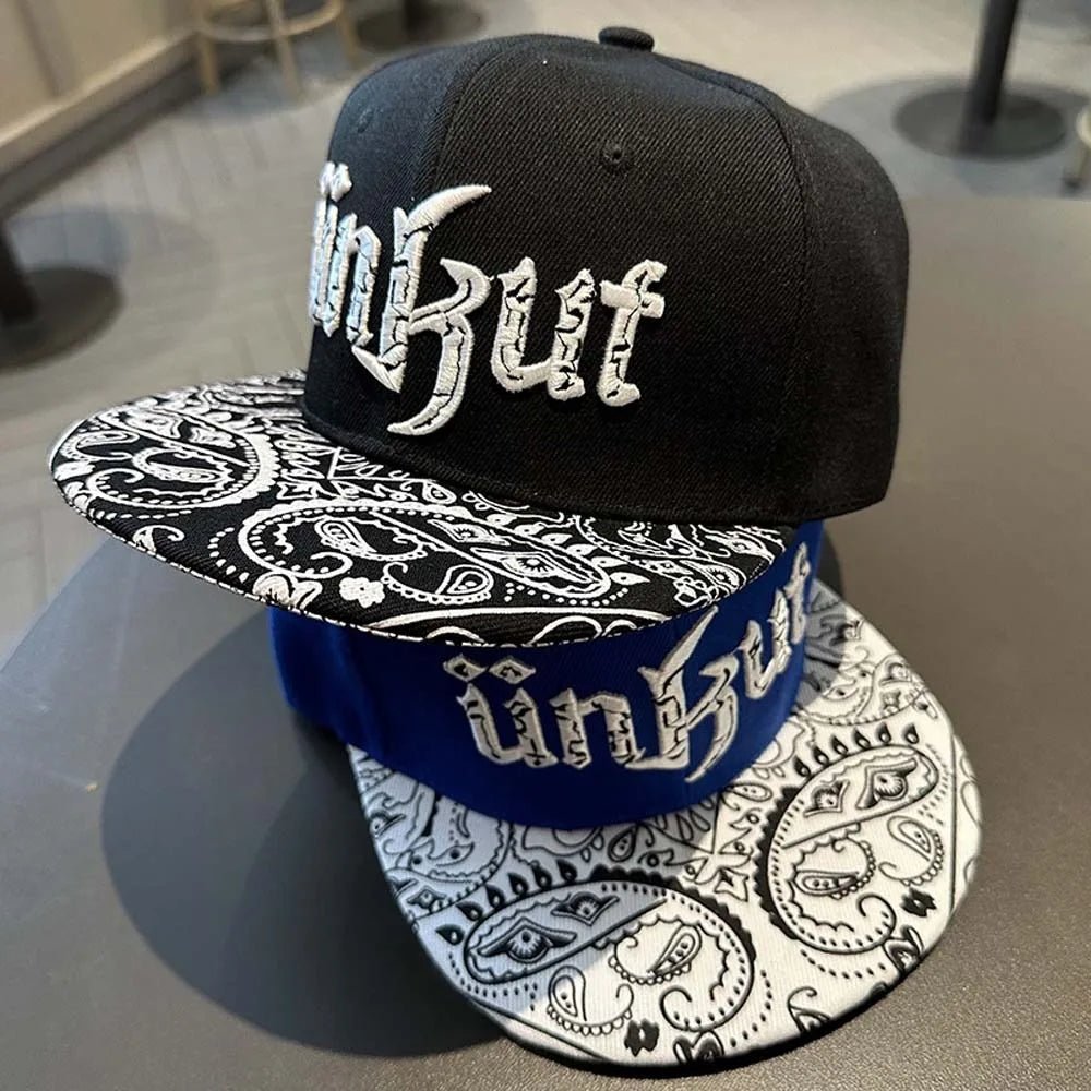 Adjustable Letter Embroidery Flat Brim Hat Korean Style Hip - hop Dance Snapback Hats Cotton Sunscreen Street Style Baseball Cap - The Melt Theory Lab by Kandylandlaiid LLC