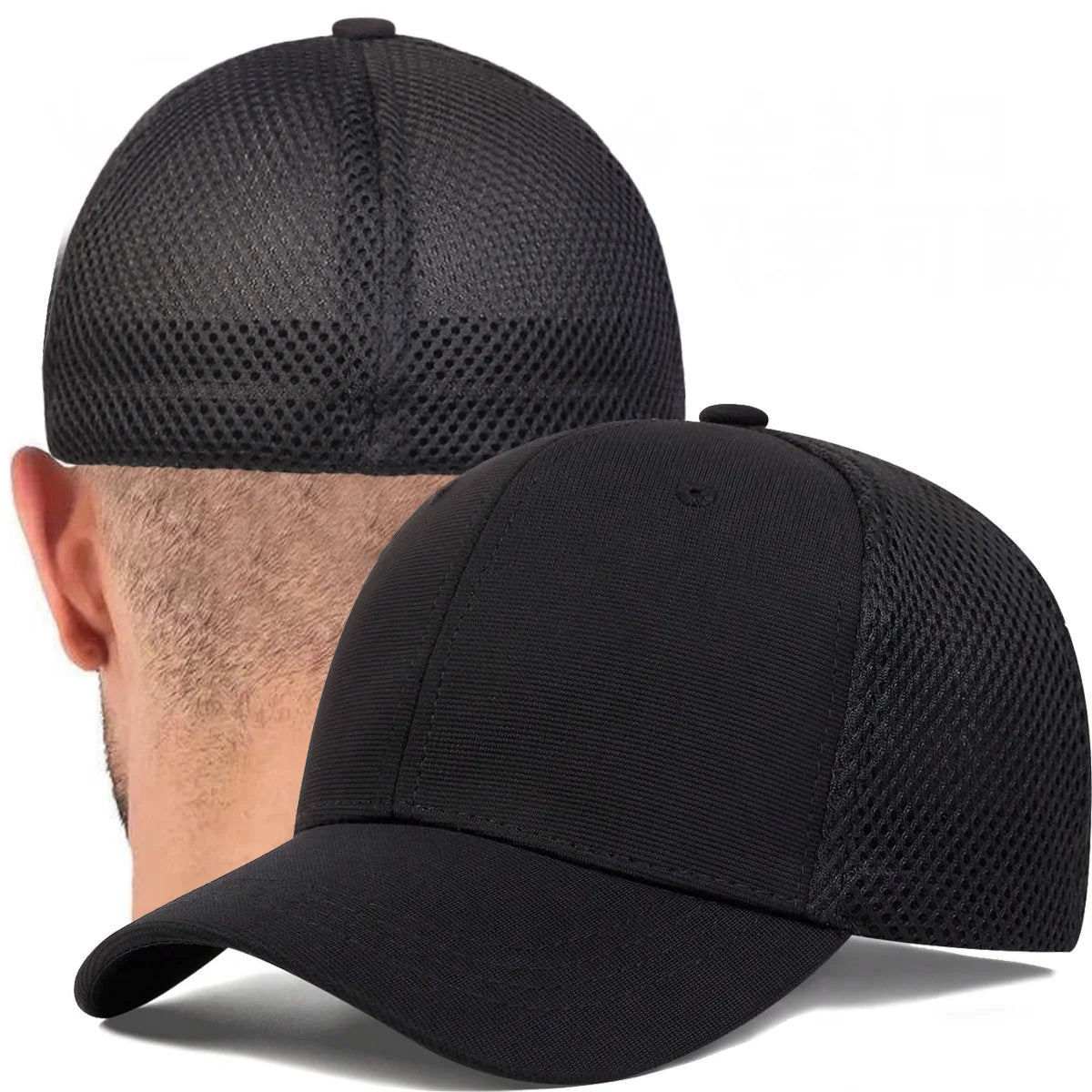 Adult Back Closed Baseball Cap for Small Head Lady Man Blank Hiphop Snapback Hat Fitted Flat Caps 57cm to 59cm - The Melt Theory Lab by Kandylandlaiid LLC