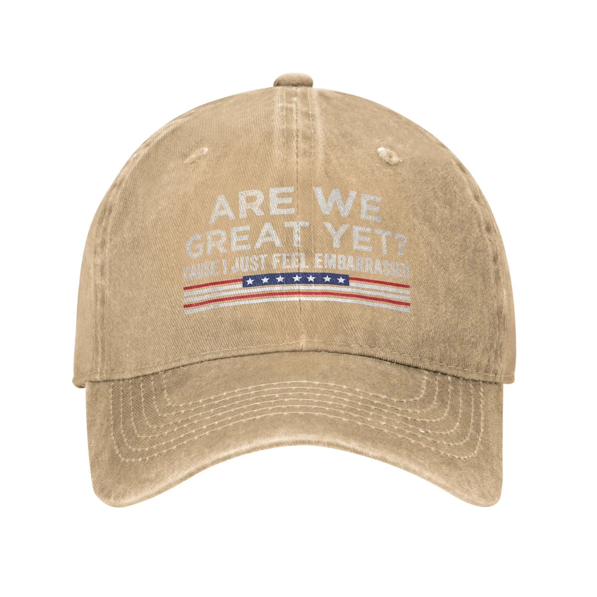 Are We Great Yet Cause I Just Feel Embarrassed Baseball Caps Vintage Distressed Cotton Snapback Cap Unisex Outdoor Gift Hats Cap - The Melt Theory Lab by Kandylandlaiid LLC