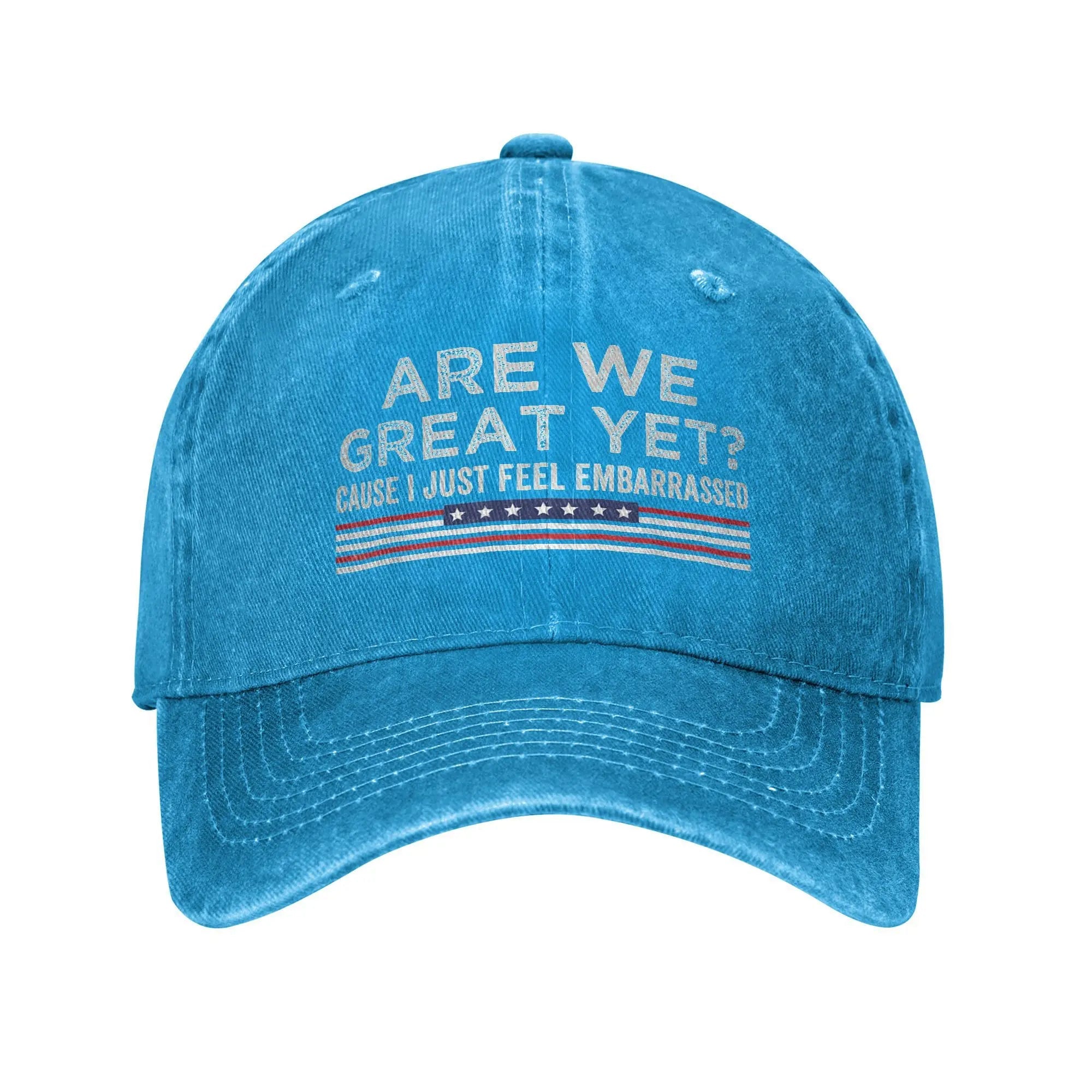 Are We Great Yet Cause I Just Feel Embarrassed Baseball Caps Vintage Distressed Cotton Snapback Cap Unisex Outdoor Gift Hats Cap - The Melt Theory Lab by Kandylandlaiid LLC