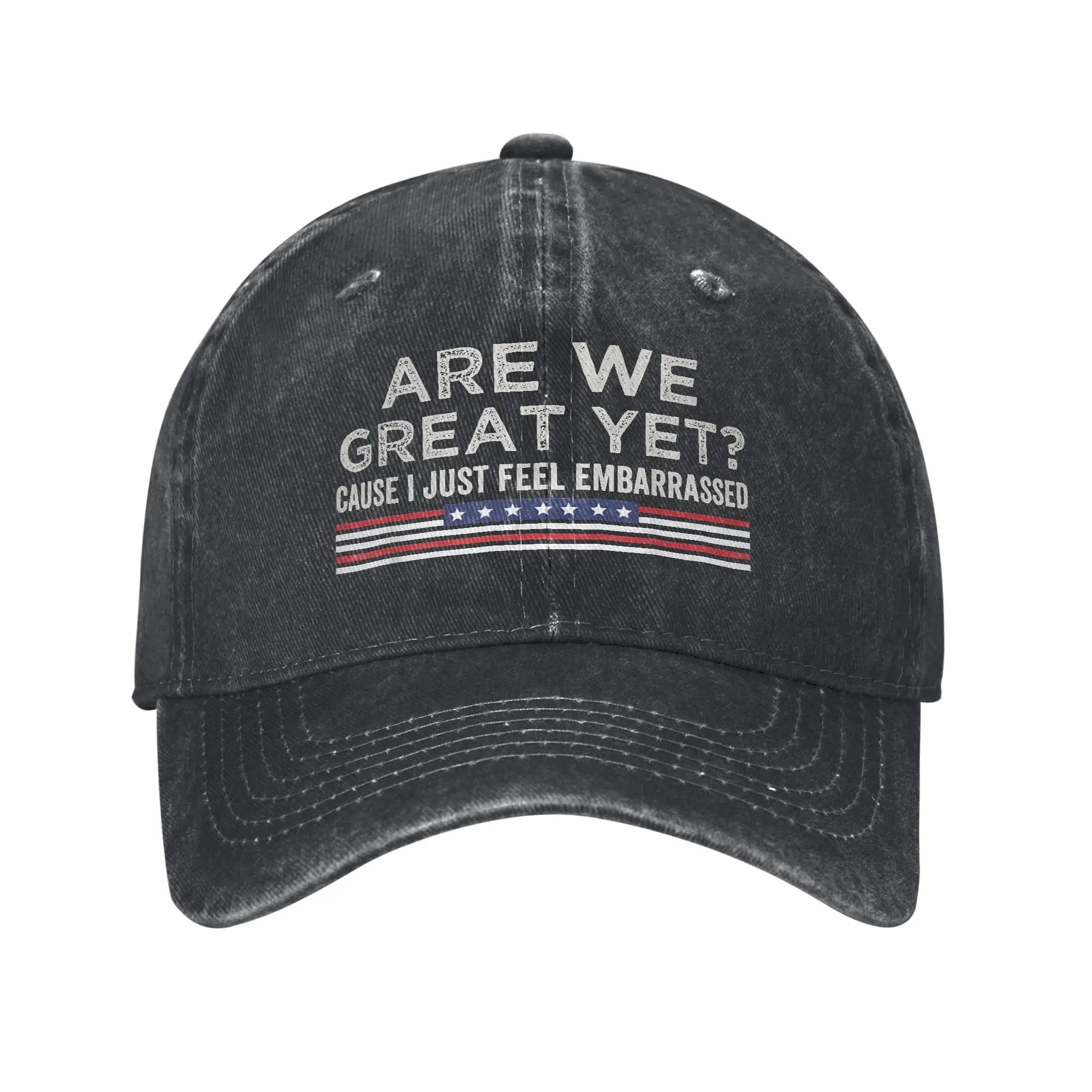 Are We Great Yet Cause I Just Feel Embarrassed Baseball Caps Vintage Distressed Cotton Snapback Cap Unisex Outdoor Gift Hats Cap - The Melt Theory Lab by Kandylandlaiid LLC