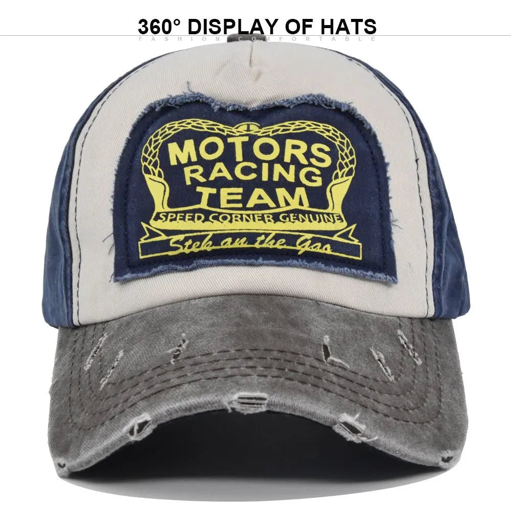 Baseball Cap Snapback Hat MOTORS RACING TEAM Sun hat Spring Autumn baseball cap Sport cap Hip Hop Fitted Cap Hat For Men Women - The Melt Theory Lab by Kandylandlaiid LLC