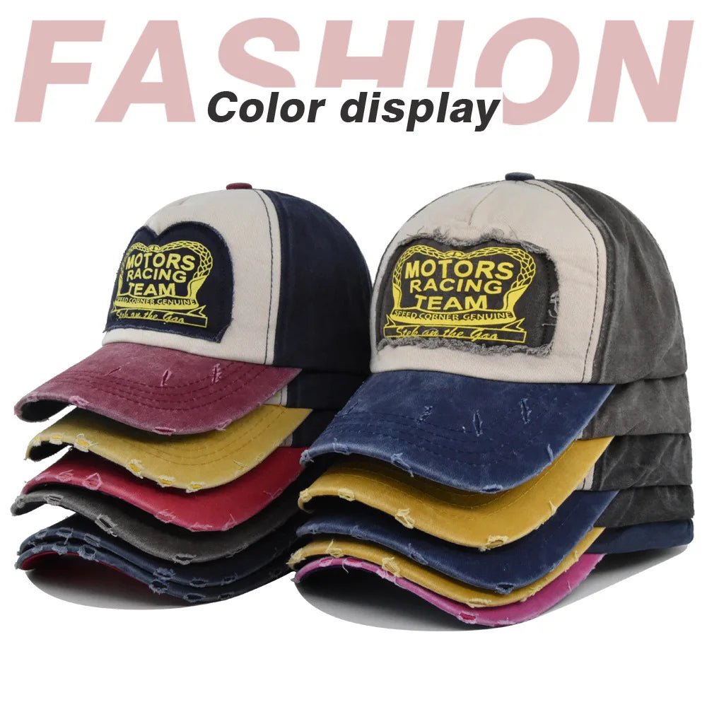 Baseball Cap Snapback Hat MOTORS RACING TEAM Sun hat Spring Autumn baseball cap Sport cap Hip Hop Fitted Cap Hat For Men Women - The Melt Theory Lab by Kandylandlaiid LLC