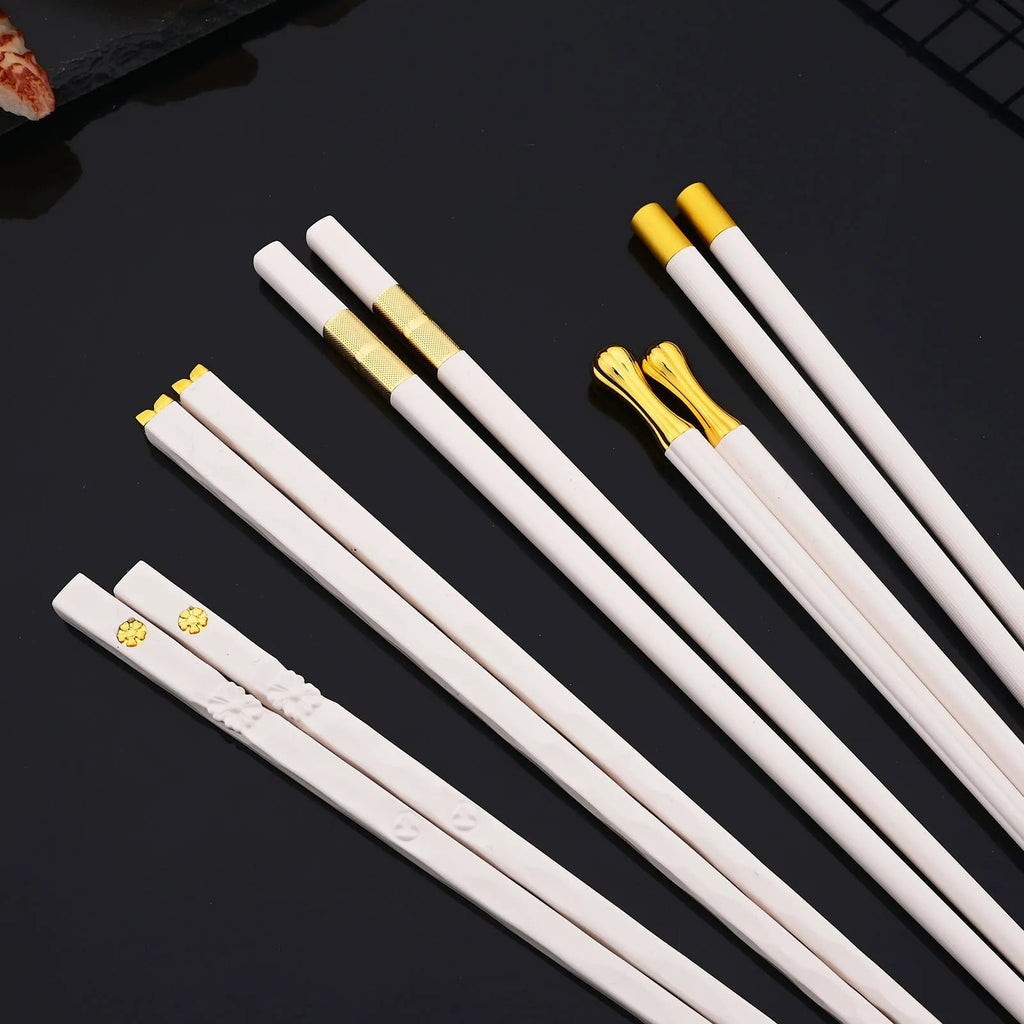 Black Gold Korean Tableware Set 15 - 20Pcs Luxury Cutlery Set Stainless Steel Dinnerware Knife Fork Spoon Chopsticks Cutlery Set - The Melt Theory Lab by Kandylandlaiid LLC