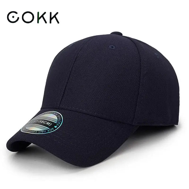 COKK Baseball Cap Men Snapback Hats Fitted Closed Full Cap Women Gorras Bone Male Trucker Hat Casquette Outdoor Black - The Melt Theory Lab by Kandylandlaiid LLC