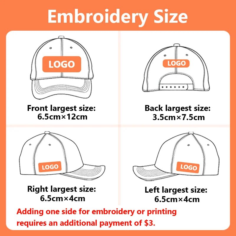 Custom Embroidery Hip - hop Snapback Hat for Men and Women Baseball Cap Wholesale DIY Design Print Sunshade Hats American style - The Melt Theory Lab by Kandylandlaiid LLC