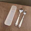 Cutlery Cartoon Rabbit Spoon Fork Chopsticks Sets Portable Lunch Tableware Stainless Steel Travel Dinnerware Kitchen Supplies - The Melt Theory Lab by Kandylandlaiid LLC