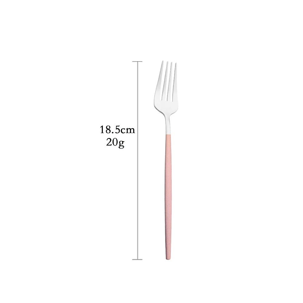 Dinnerware Pink Silver Silverware Cutlery Set Stainless Steel Luxury Flatware Home Fork Spoon Knife Kitchen Dinner Set Drop ship - The Melt Theory Lab by Kandylandlaiid LLC