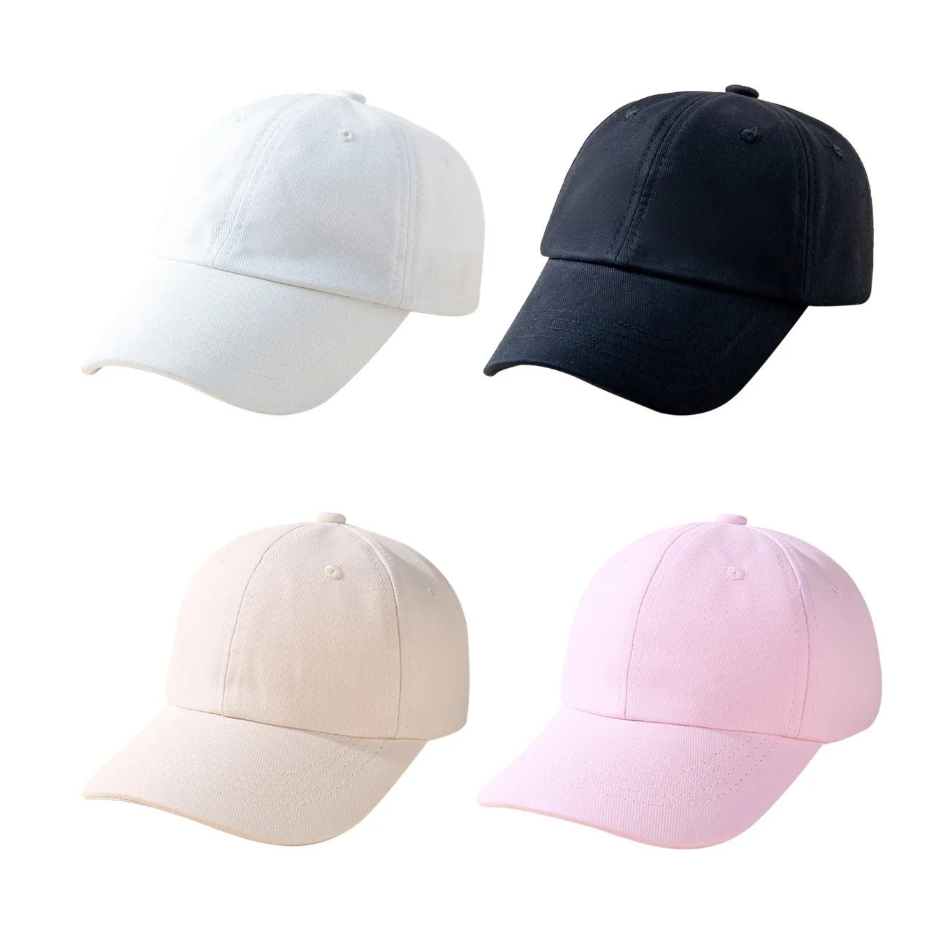 Kids Snap Back Baseball Cap Solid Color Spring Summer Hip Hop Boy Hats Sun Caps Adjustable Breathable Outdoor Travel Kids Hats - The Melt Theory Lab by Kandylandlaiid LLC