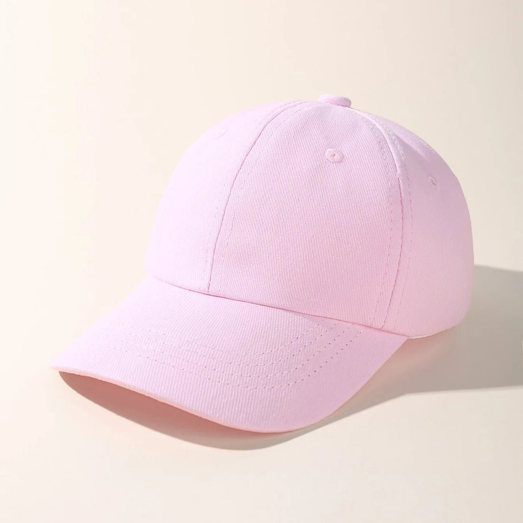 Kids Snap Back Baseball Cap Solid Color Spring Summer Hip Hop Boy Hats Sun Caps Adjustable Breathable Outdoor Travel Kids Hats - The Melt Theory Lab by Kandylandlaiid LLC