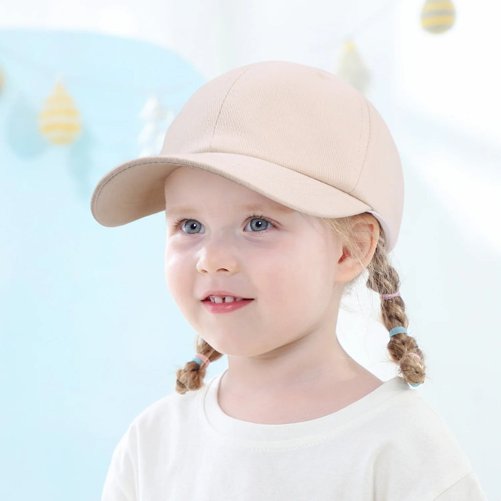 Kids Snap Back Baseball Cap Solid Color Spring Summer Hip Hop Boy Hats Sun Caps Adjustable Breathable Outdoor Travel Kids Hats - The Melt Theory Lab by Kandylandlaiid LLC
