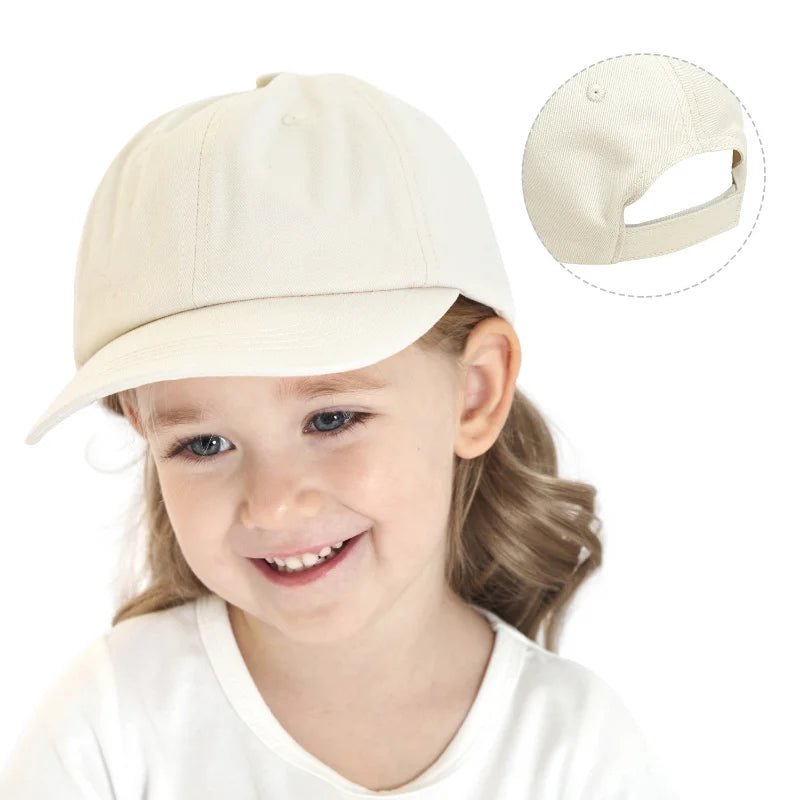 Kids Snap Back Baseball Cap Solid Color Spring Summer Hip Hop Boy Hats Sun Caps Adjustable Breathable Outdoor Travel Kids Hats - The Melt Theory Lab by Kandylandlaiid LLC