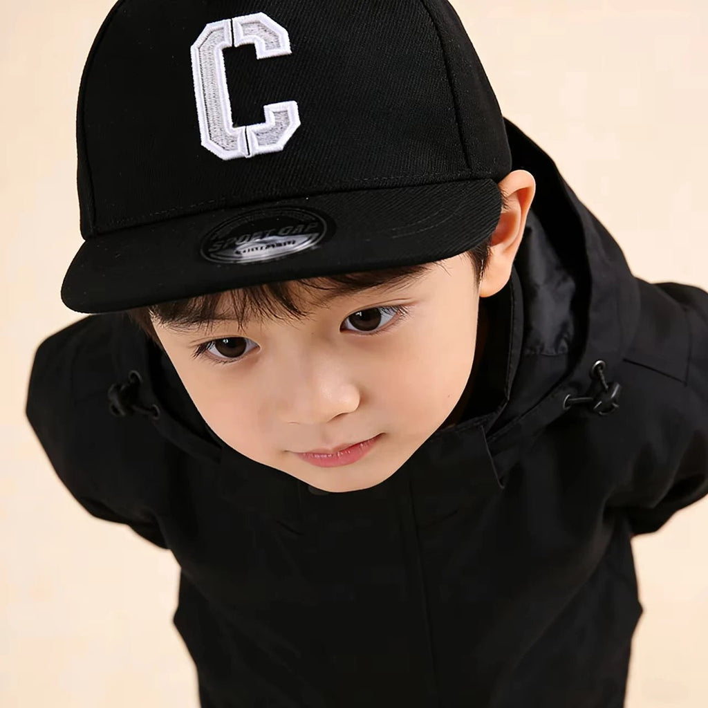 Kids Snapback Cap Embroidered Letter Flat Brim Baseball Hat for Children Boy Girl Solid Color Summer Sun Hats - The Melt Theory Lab by Kandylandlaiid LLC