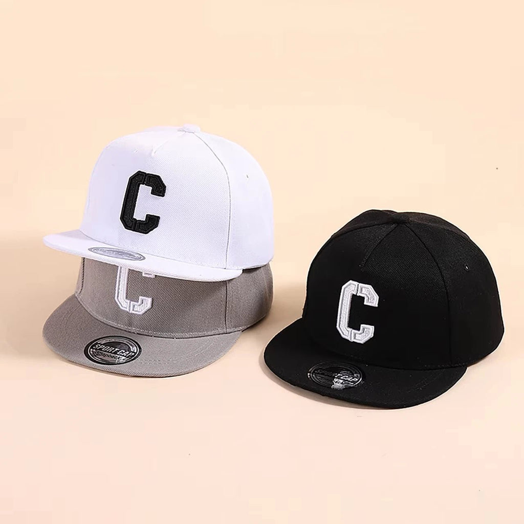 Kids Snapback Cap Embroidered Letter Flat Brim Baseball Hat for Children Boy Girl Solid Color Summer Sun Hats - The Melt Theory Lab by Kandylandlaiid LLC