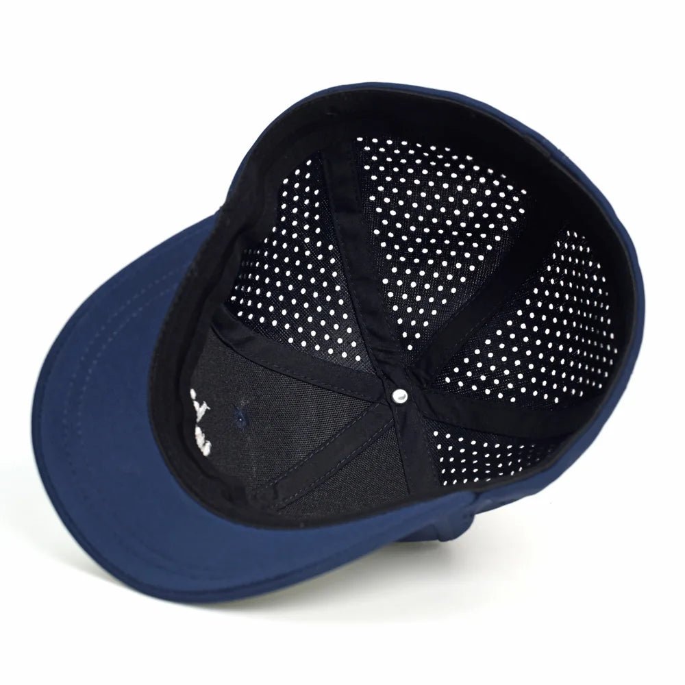 Mesh Short Brim Back Closed Baseball Cap Men Women Breathable Snapback Hats Fitted Dad Hat Adjustable Solid Trucker Style - The Melt Theory Lab by Kandylandlaiid LLC