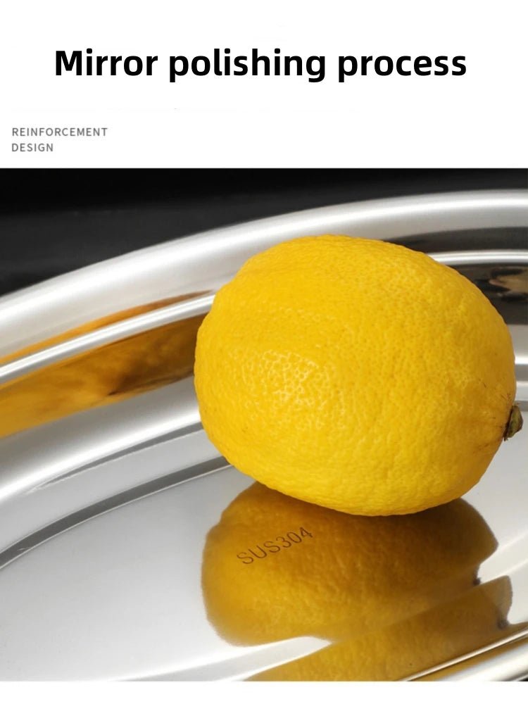 Multi - Size 304 Stainless Steel Oval Fish Plates Household Food Dinner Steamed Shallow Plate Dishes Kitchen Tableware Dinnerware - The Melt Theory Lab by Kandylandlaiid LLC