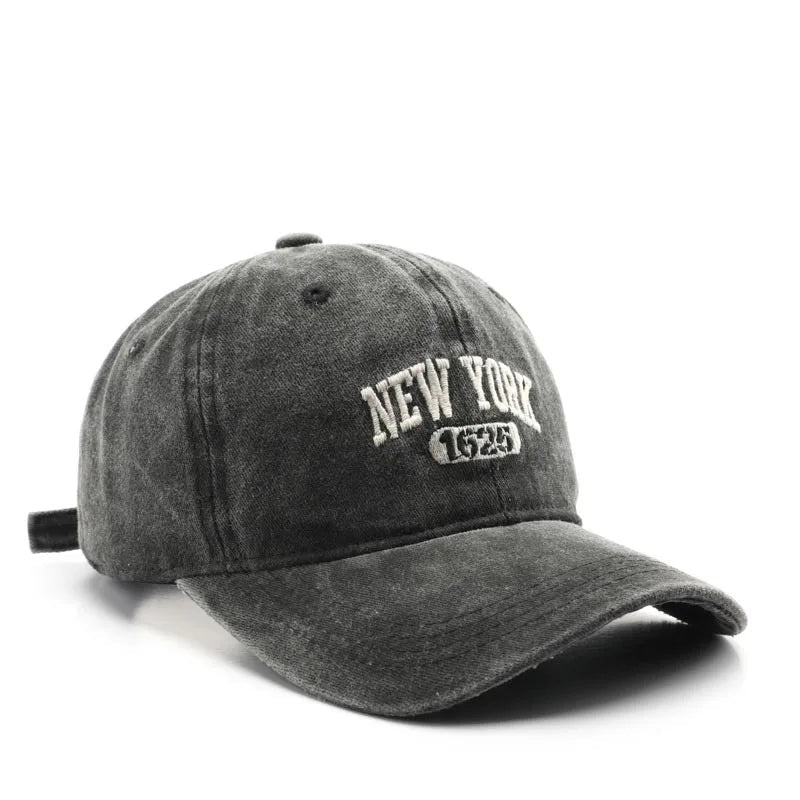 Retro NEW YORK Embroidery Snapback Hat for Men Women Vintage Washed Baseball Caps Spring Autumn Leisure Adjustable Soft Top Hats - The Melt Theory Lab by Kandylandlaiid LLC