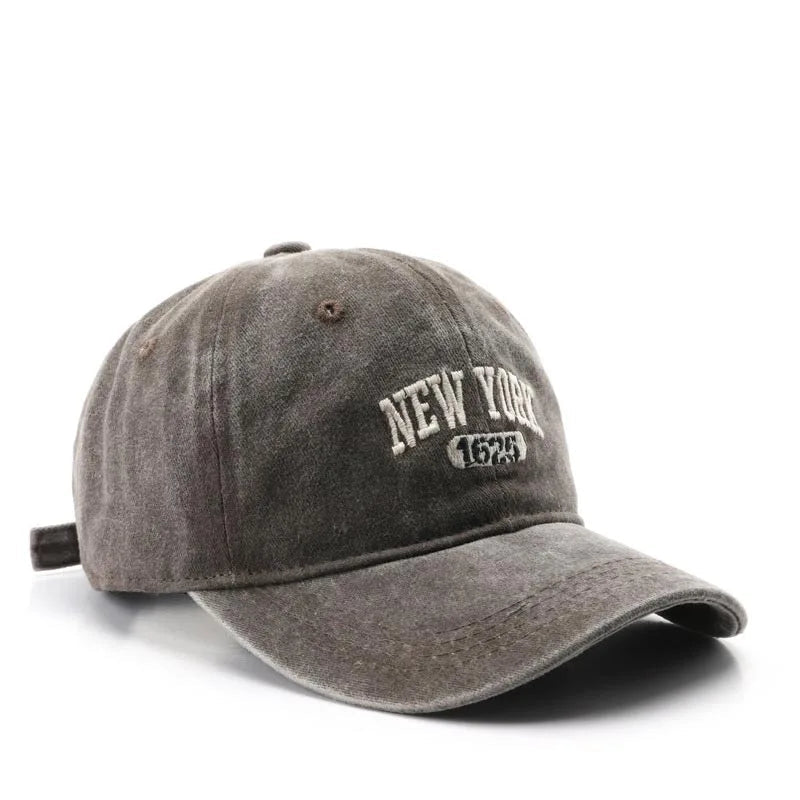 Retro NEW YORK Embroidery Snapback Hat for Men Women Vintage Washed Baseball Caps Spring Autumn Leisure Adjustable Soft Top Hats - The Melt Theory Lab by Kandylandlaiid LLC